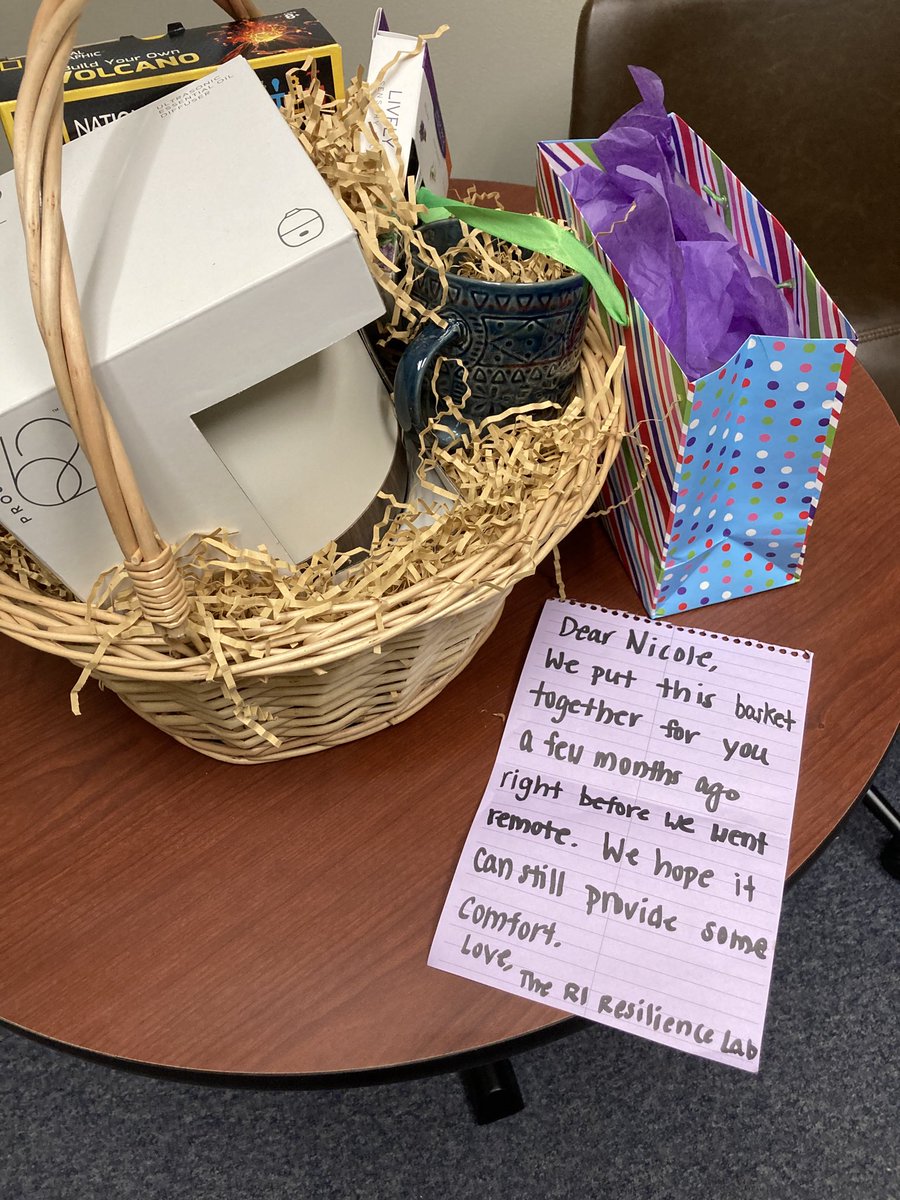NicoleNugentPhD's tweet image. I went in to my office tonight for the first time since March. I discovered such beautiful, thoughtful gifts from the #ResilienceLab left for me.
