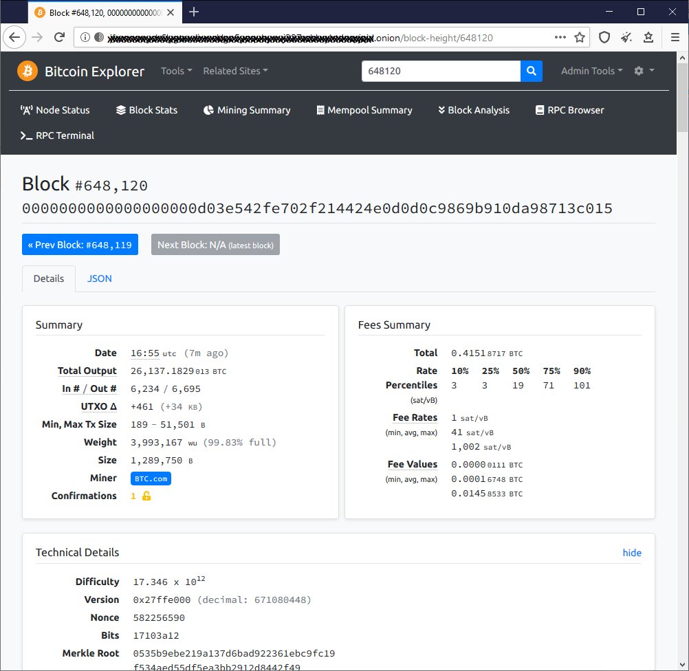 42/56 Explorer provides a way to use your Dojo to feed data to a full fledged Bitcoin blockchain explorer. Copy onion URL/password from Dojo settings page, paste into Tor Browser, leave username blank, paste password, bookmark page.  https://wiki.ronindojo.io/en/gui-setup/step6