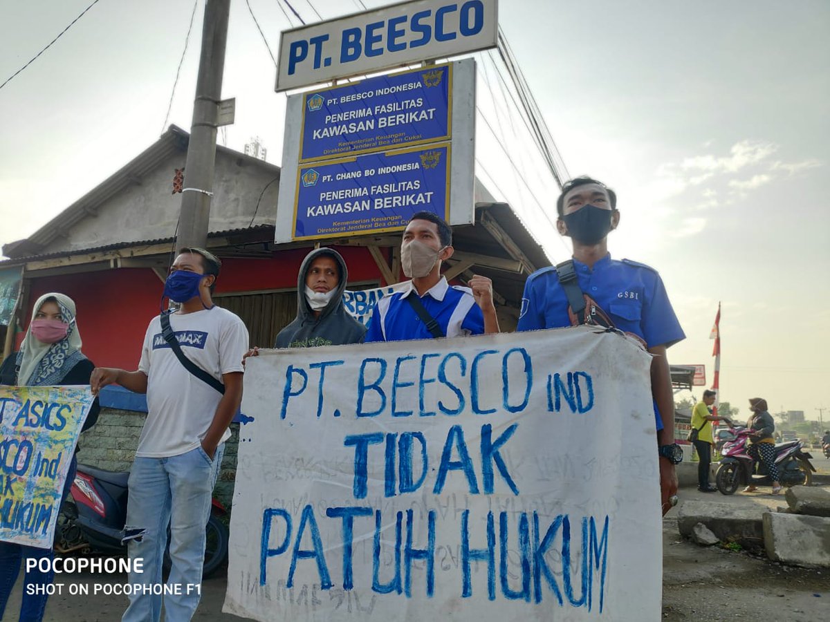 BciSpm's tweet photo. PT.BEESCO INDONESIA
membungkam kritik &amp; mengubur kebenaran para buruhnya
BOYKOT ASIC
BOYKOT ASIC
BOYKOT ASIC
PT BEESCO PENINDAS BURUH
PT BEESCO OPPRESSOR WORK
#StopPHK
#ShameonBeesco
#ShameonASICS
#OlimpiadeTokyo2020
#BoycottASICS
#Pekerjakankembali37orang 
#beescopenindasburuh https://t.co/UdMir2WYcG