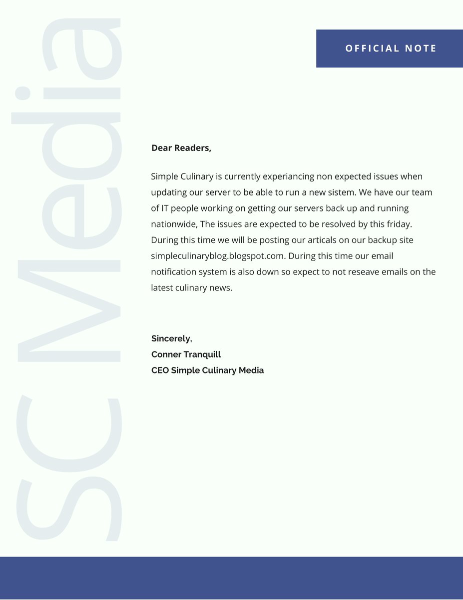 OfficalSCM's tweet photo. Our CEO's statement regarding the current issues with our servers. https://t.co/ubg6IqyYQ7