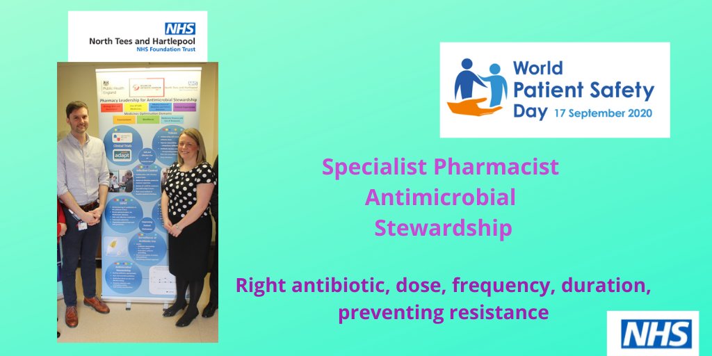 World Patient Safety DaySpecialist Antimicrobial Stewardship Clinical Pharmacy contributions towards patient safety. @ptsafetyNHS  #WorldPatientSafetyDay  #PatientSafety  @WHO 4 of 16