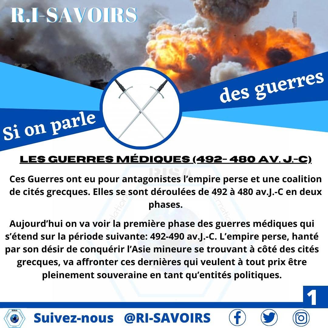 risavoirs100820's tweet photo. #_risa
#_RelationsInternationales
#_Si on parle des Guerres
#_Politics
#_GuerresMédiques
#_Vers une éducation des citoyens et citoyennes à l'esprit internationaliste. https://t.co/8hLNYL9gMy