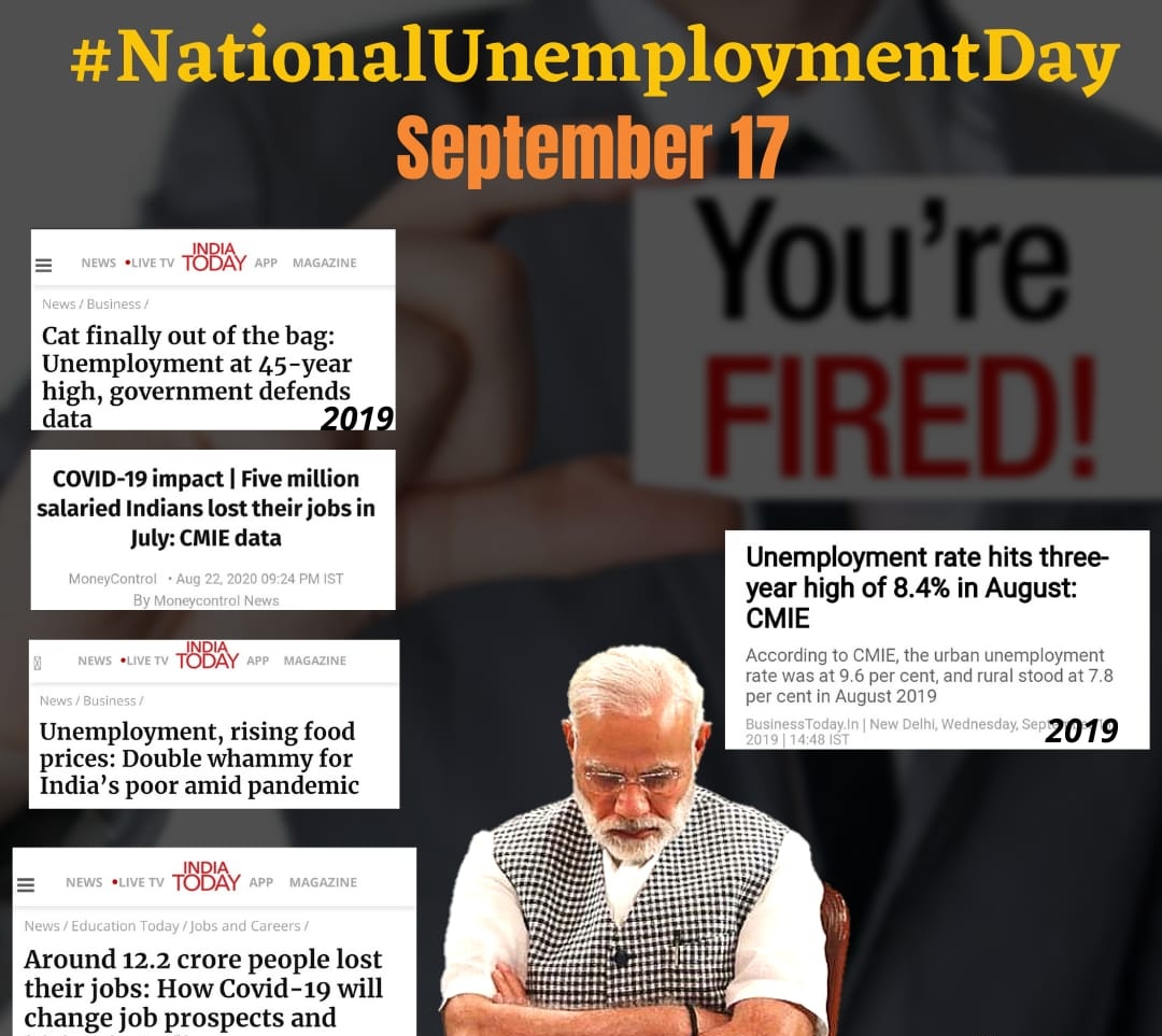 Shubham95757295's tweet photo. #NationalUnemploymentDay #राष्ट्रीय_बेरोजगारी_दिवस......@narendramodi  .....with Your Efforts and Hardworking attitude Makes India one Of The Highest Unemployment Youths population in the World . Thanks For establishing  this Milestone in Country   Happy Birthday @PMOIndia https://t.co/OY5sVRswR6