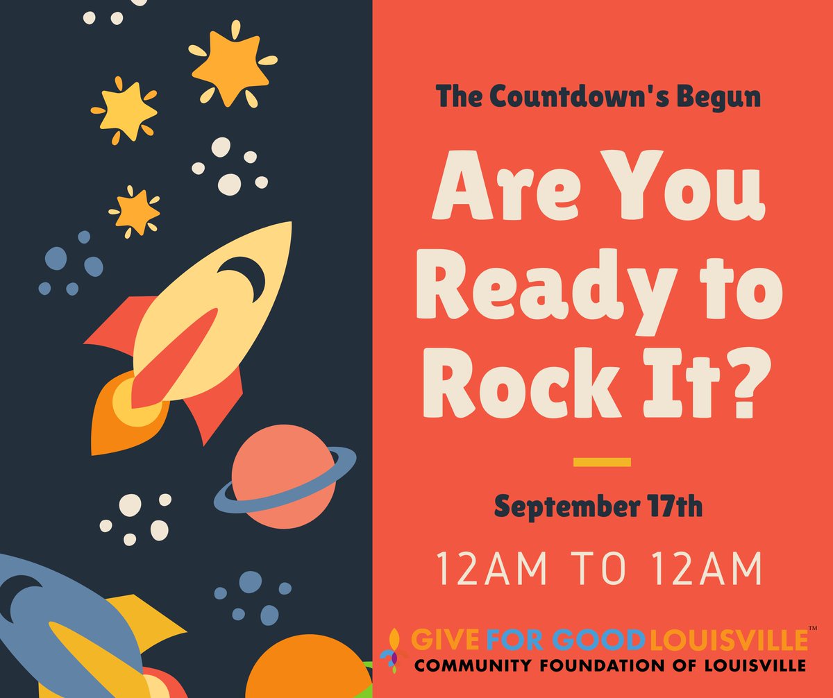 TPHMin's tweet photo. Everything changes at Midnight when GiveForGoodLouisville blasts off.  Our mission this year is $30,000 and 100 + donor partners.  Any donation amount will help.  Join our crew on September 17th and help us make it happen.  Donate here: https://t.co/iAW2h8j3G7 @giveforgoodlou https://t.co/Shlwb7mLfs