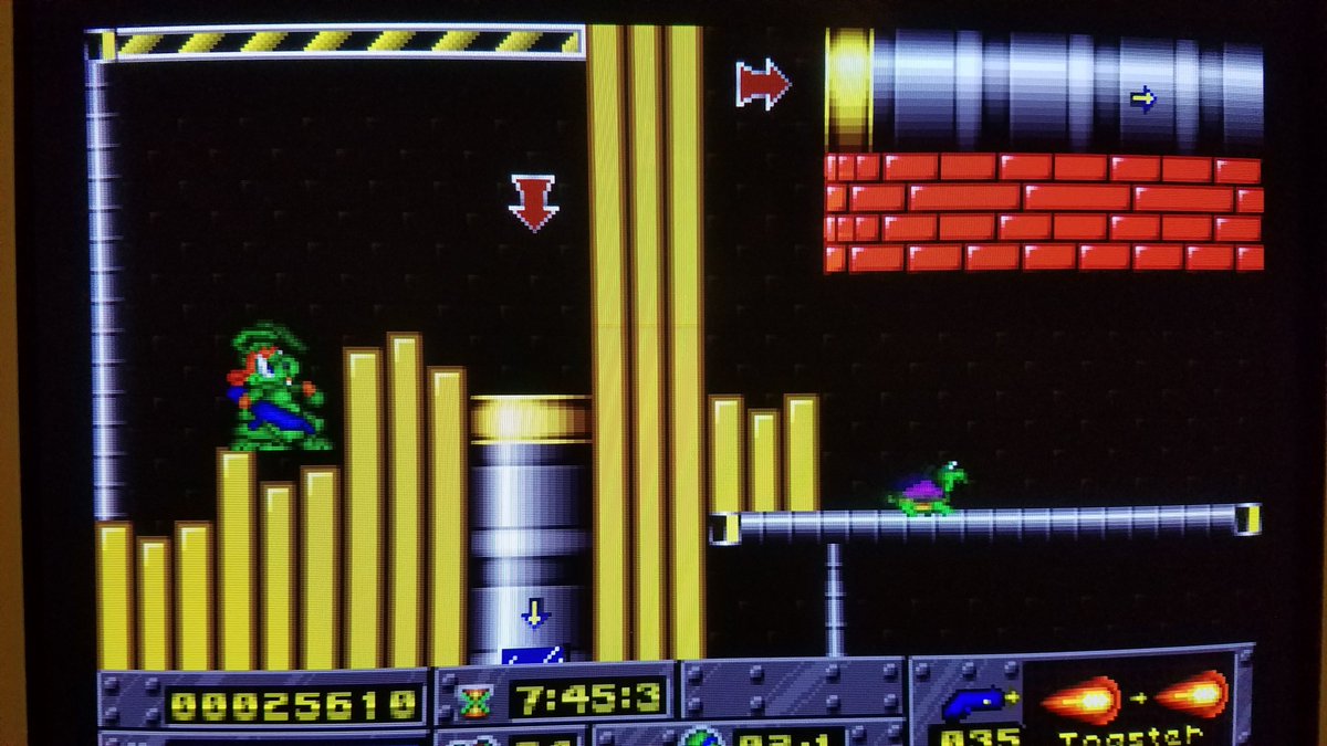 I love the way the original Jazz Jackrabbit looks. The level with the diamonds makes me want candy. And I love the entire tileset of Tubelectric. And all the floppy disk and Gravis Gamepad collectibles in the game. It has such a DOS feel to it. With a touch of Amiga as well.