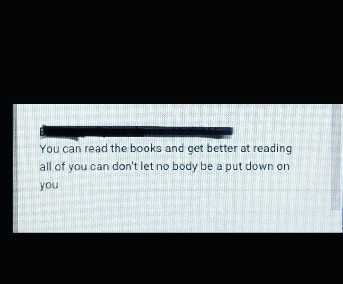 #WordsOfWisdom from a #BCMS #Panther from today’s Google Meet.
#readingsaveslives #readallthebooks #readallthethings @BCMSroar