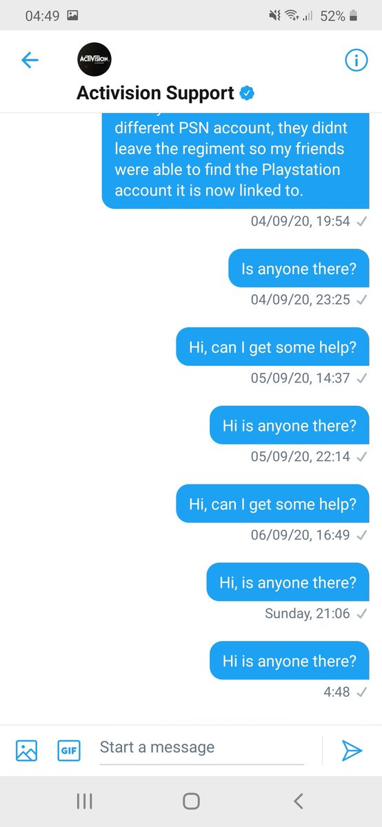 JamesWar47's tweet photo. @ATVIAssist Hi, I've been trying to contact someone for over a week now and no one has replied, can someone get back to me ASAP please. https://t.co/iltS9FioHF