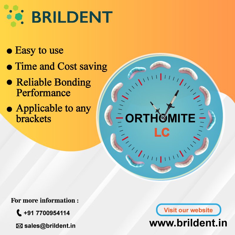 dentaproducts's tweet photo. Easy to use
Time and Cost saving 
Reliable Bonding
Applicable to any bracket
 ORTHOMITE LC
Visit us on https://t.co/X6GSCRSep0 
#adhesive #adhesiveresin #resin #orthomitelc #brildent #dentistry #mumbai #sunmedical #Dentists https://t.co/G9R5PKKce6