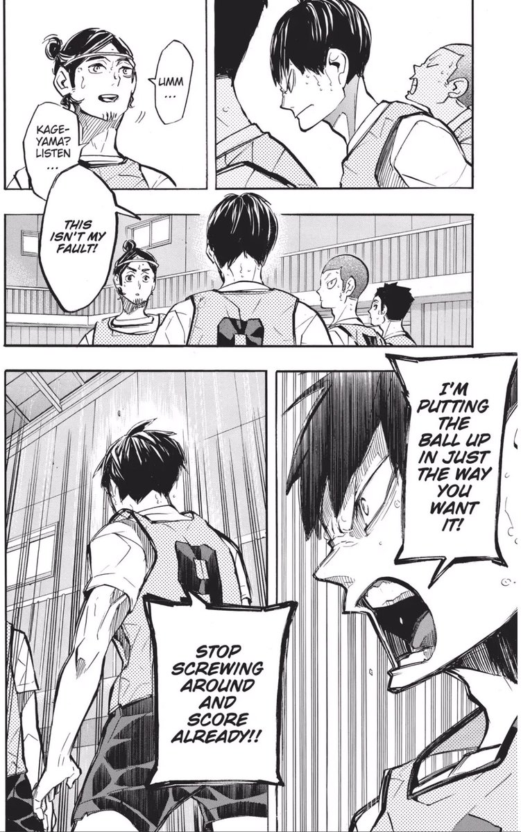 224: SO IT IS SHOUYOU’S FAULT. ATSUMU WAS RIGHT FOR MAKING HIM APOLOGIZE. also the entirety of karasuno going okay what’s next sort of feel i. the connections and how he needed a place like karasuno to grow into himself is making me weep