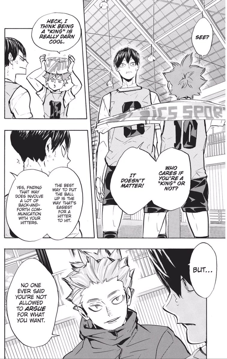 look at the connections! where would we be without ukai keishin? but i think what’s important here was atsumu dragging kageyama’s true self out of him with that one line. atsumu seeing how kageyama could be more and how he destroyed himself out of fear of repeating what happened