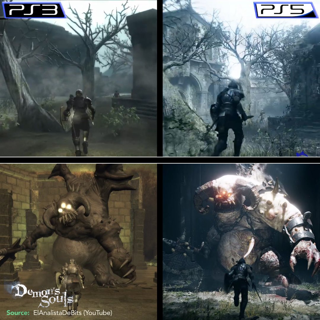 Demon's Souls Remake Vs Original Graphics Comparison (PS5 Vs PS3