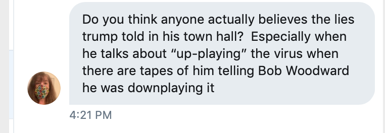 15/ Mindy also asked whether anyone believes Trump's blatant lies. I talked about this earlier when commenting on how Kayleigh McEnany repeated Trump's lie about the existence of a new health plan, so I'll just put the link in the next tweet.