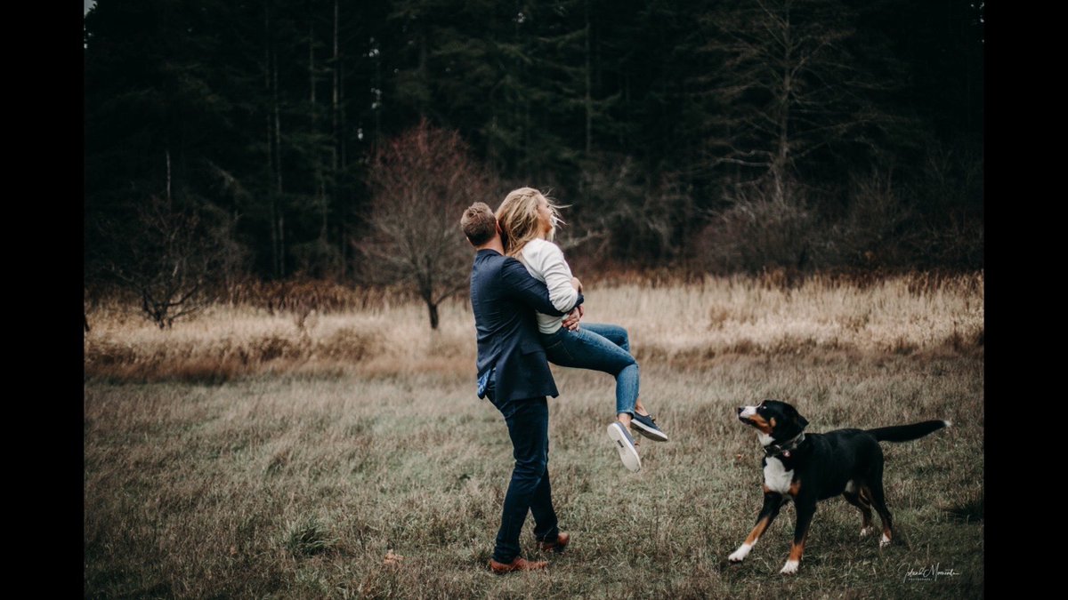 KatrynaGavin's tweet photo. Anyone else have a dog that doubles as the fun police? 👮‍♀️ 🚔 #dogswithjobs #swissmountaindog  #engagementshoot https://t.co/b34F9whpTt