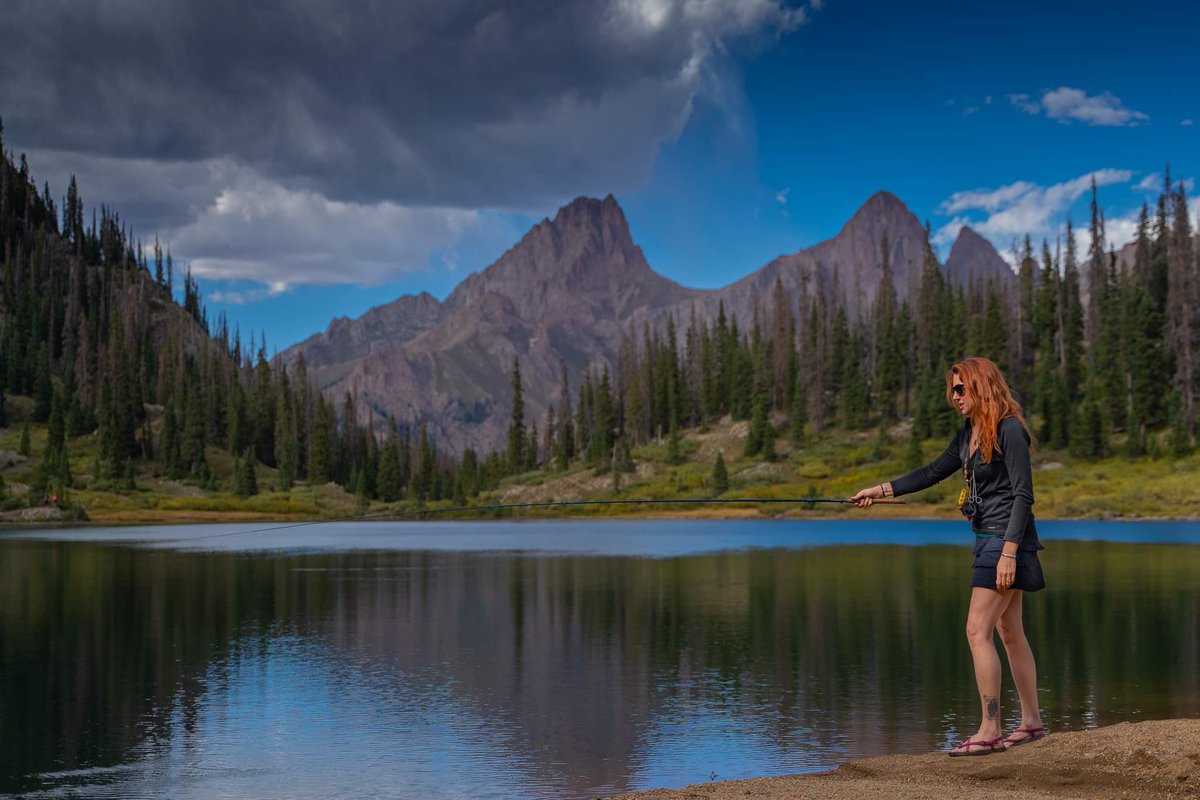 Tenkara fly fishing at Emerald Lake in the middle of the Weminuche Wilderness. #visitcolorDo <a href="/Colorado/">Visit Colorado</a> #visitdurango <a href="/TenkaraUSA/">Tenkara USA</a> <a href="/patagonia/">Patagonia</a> Thanks to Anna for the impromptu fishing. #grumpyhighlander