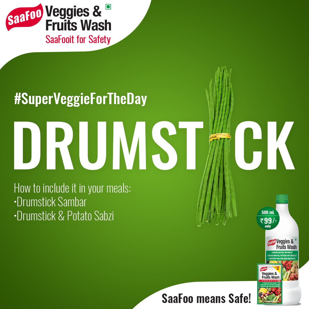 SaafooIndia's tweet photo. Consuming drumsticks regularly may help you streamline blood circulation well. #SuperVeggieForTheDay
#ShopNow: https://t.co/a9HnnK6llj
#SaaFooMeansSafe #HealthyLifestyle #SaaFooit #EatHealthy #HealthyCooking #Cooking #SaaFooFacts #FruitFacts #FoodFacts #NutritionMonth https://t.co/4g6VXVFugH