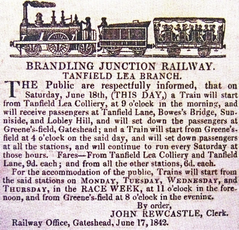 6/15  #NTiHoR The Brandling introduced a passenger service for a brief time. Throughout the history of the branch there were many problems with locals illegally riding wagons as a handy north/south transport link. This was very dangerous and there were numerous injuries and deaths