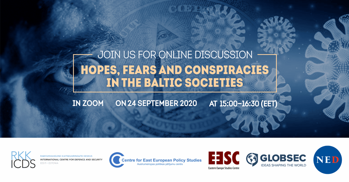 Aicinām piedalīties tiešsaistes (ZOOM) diskusijā par
sazvērestības teoriju popularitāti un demokrātijas procesu uztveri Baltijas valstīs 24. septembrī p.15.00–16.30
Reģistrēšanās: rb.gy/gelztm
Vairāk info: appc.lv