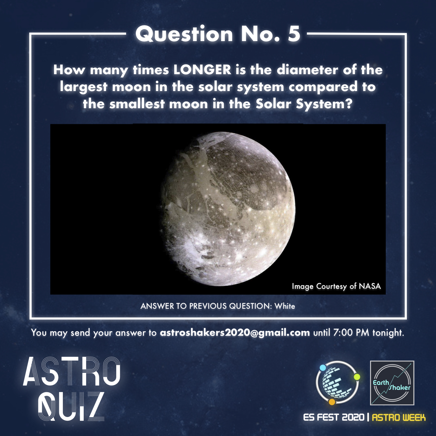 Smallest To Largest In Moons