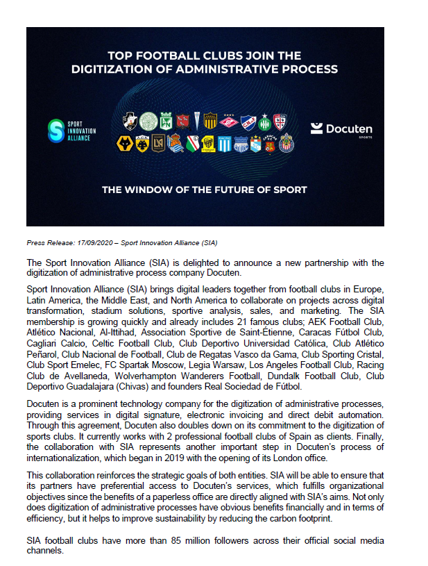 SIA_worldwide's tweet photo. #PressRelease : Agreement's Announcement with  
@docuten https://t.co/pXjge8NFj3