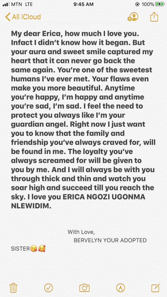 bervelynnnn's tweet photo. #DearErica this is my letter to you. From Bervelyn, the sister you never had. I hope you see this and smile. I love you #StarGirlErica. #DearErica https://t.co/Nx19yCSTVG