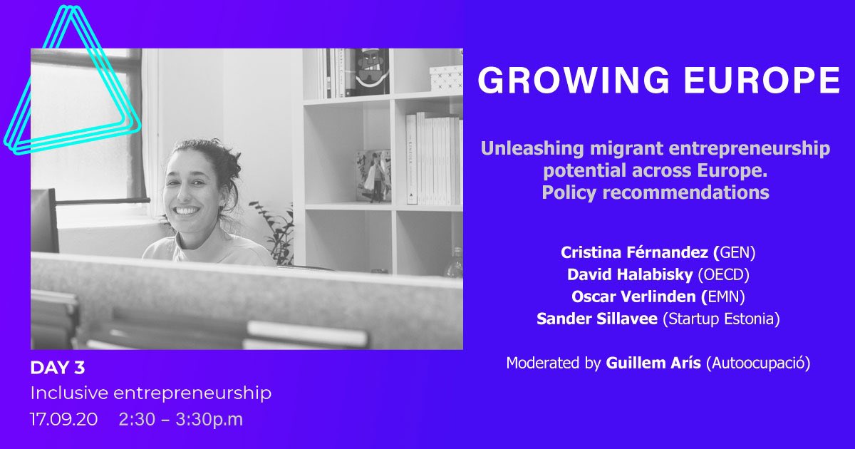 Join us at today’s session on #MigrantEntrepreneurship #PolicyRecommndations at #GrowingEurope 
Great speakers from @OEDC @unleashingideas @EMNMicrofinance & @startupestonia 
Thanks to @MUPnetwork @EMEN_Project #Magnet @autoocupacio @EU_Commission 
growing-europe.eu/day-3-inclusiv…