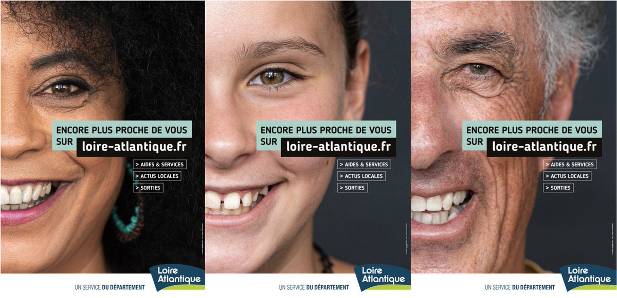 Pour incarner la plus grande #proximité proposée par la nouvelle version du site de Département <a href="/loireatlantique/">Loire-Atlantique</a>
 l'équipe Moswo réalise un triptyque shooté par <a href="/MichaelMeniane/">Michael Meniane</a> 

Merci à Dana, Louise et Serge pour avoir prêté leur visage à cette dernière campagne !

#ComPublique