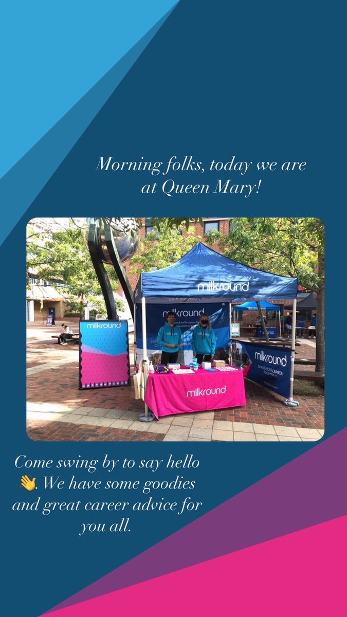 milkroundonline's tweet photo. Today we are at @QMUL 🙌 come pop by for a visit! https://t.co/DyIGIXixJw