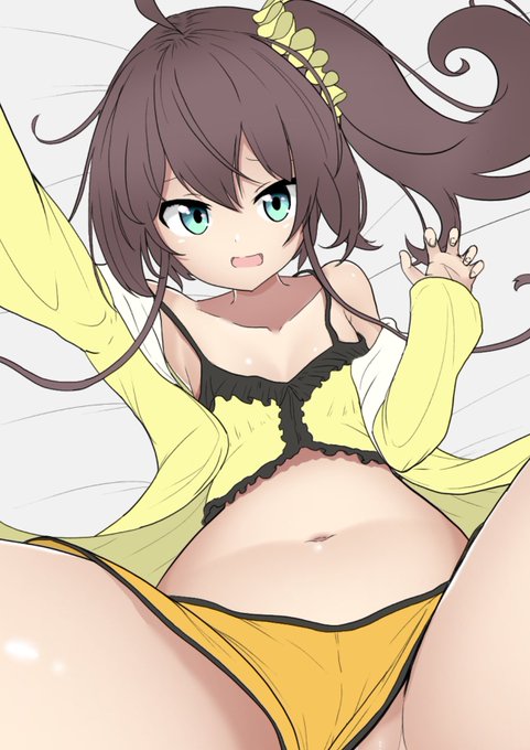 mtrちゃんのえち絵ははじめてだからカラー仕上げ中 