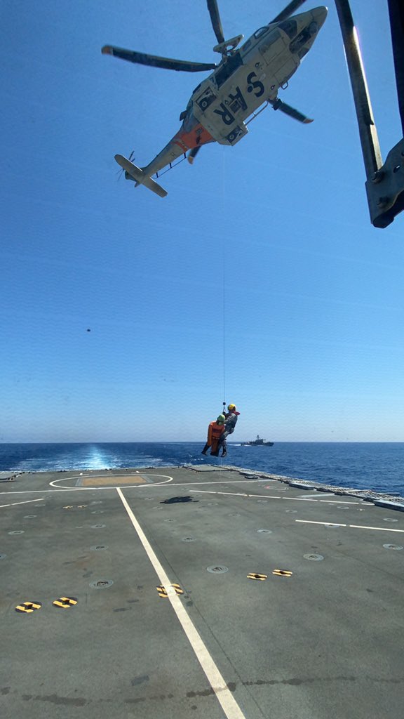 Thank you to the @CypriotNavy for an excellent day of training exercises. Not only was this the first ever Royal Navy - Cypriot Navy Passage Exercise, but also the first ever Replenishment at Sea (“RAS”) conducted by a batch 2 OPV. #FormationNavy #NATO