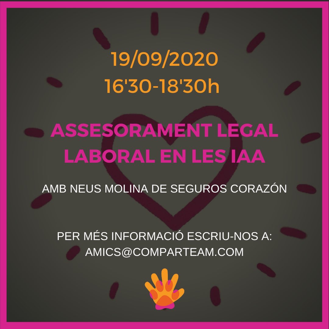 ¡Próxima formación! Infórmate en amics@comparteam.com
Propera formació! Informa’t a amics@comparteam.com