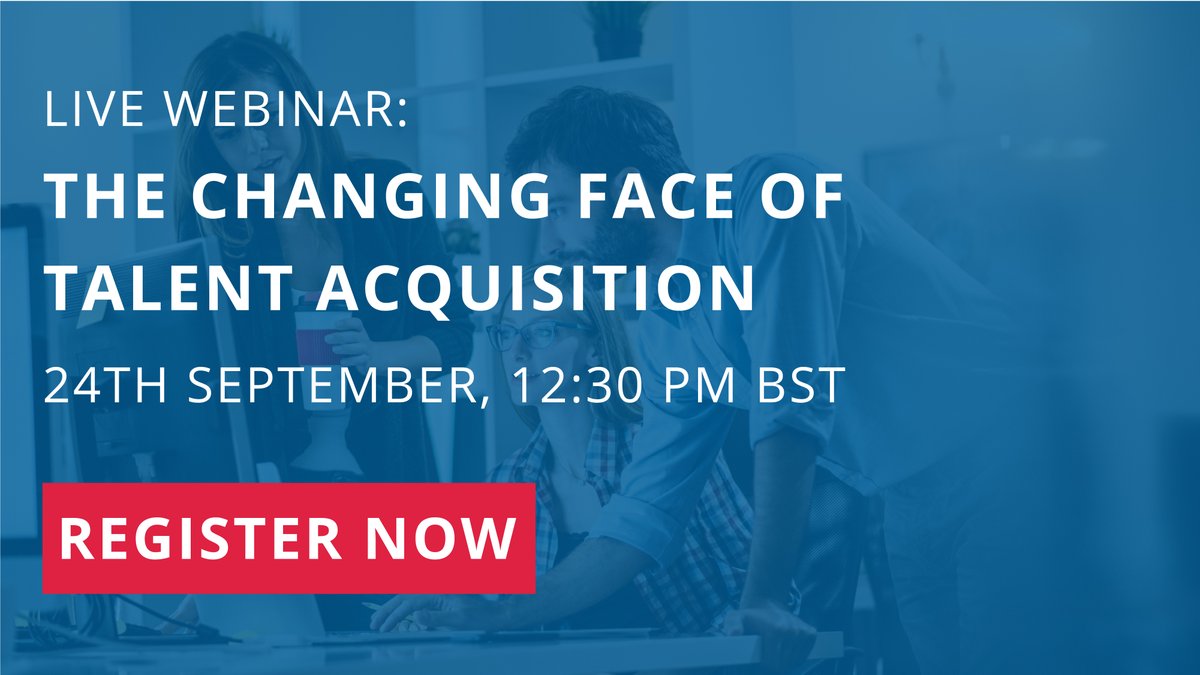 Join our webinar on the 24th September as we discuss the challenges and opportunities in talent acquisition within today's world. With guests from TFL, CDP Worldwide, Colt and Just IT.

ow.ly/i7Py50BtlS1

#recruiting #talentacquisition #humanresources #digitalchange