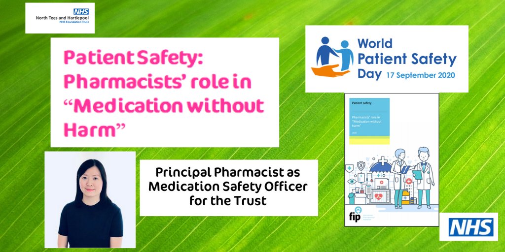 World Patient Safety DayMedication Safety officer - contributions towards patient safety. @ptsafetyNHS  #WorldPatientSafetyDay  #PatientSafety  @WHO  @FIP_org 6 of 16