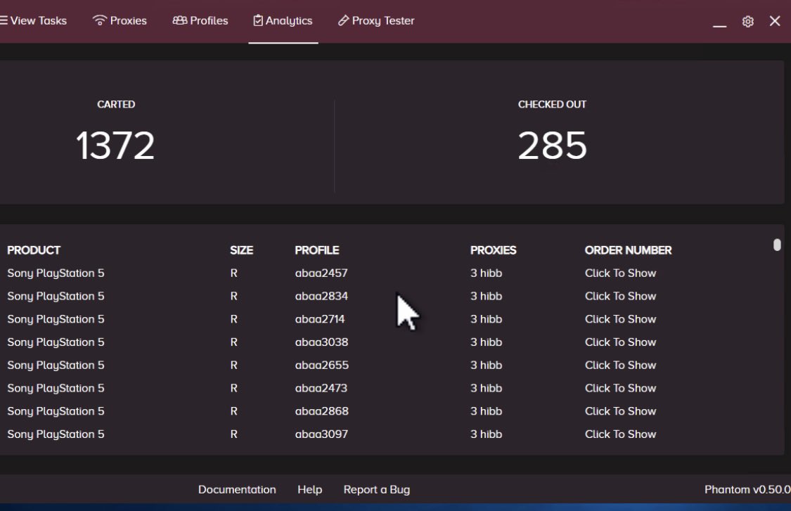 Aba6582's tweet photo. Hit more than 300 PS5s in about 30 seconds (some unlogged), all from my phone too 

@TheOilCopUS @Leafproxies @Thiccys_FNF @ghostaio

s/o @jm_3466 @shopify_dev 😍 https://t.co/UJC45v8wWq