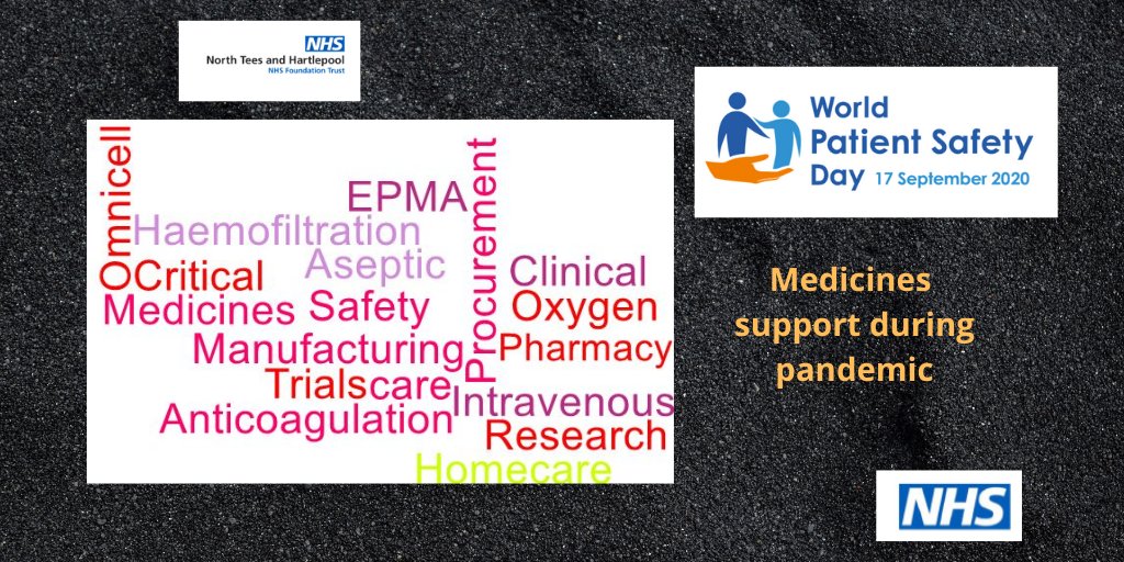 World Patient Safety Daymanaging services during pandemic - Pharmacy contributions towards patient safety. @ptsafetyNHS  #WorldPatientSafetyDay  #PatientSafety  @WHO8 of 16