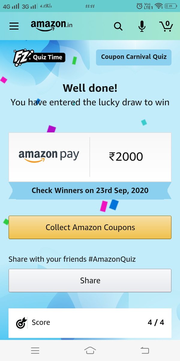 Deepak75932978's tweet photo. Done
#AmazonQuiz
#CouponCarnivalQuiz https://t.co/3DWNB4aqZf