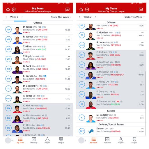 SturdyTrever's tweet photo. @SiriusXMFantasy @FantasyAlarm @JimBowdenGM @rotobuzzguy 14 team PPR, would you consider making a move to upgrade at WR or just hold still with the strong trio at RB. Was considering trying to move either Carson/Jones for a WR 1 type player. https://t.co/OqfPxARK11