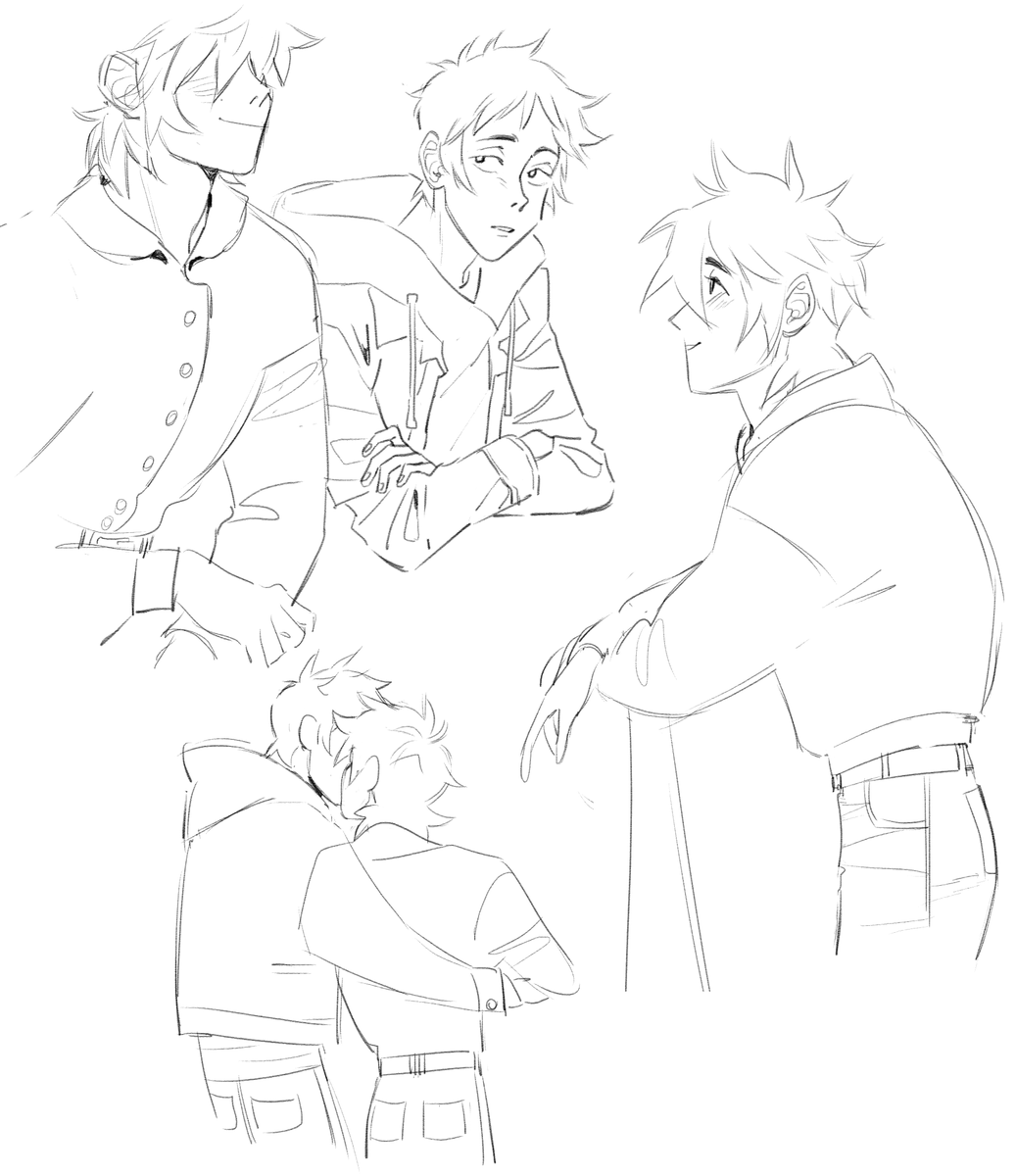 sorry to spam but these r cute... the first sketches of that comic which i drew i think back in 2018ish 
