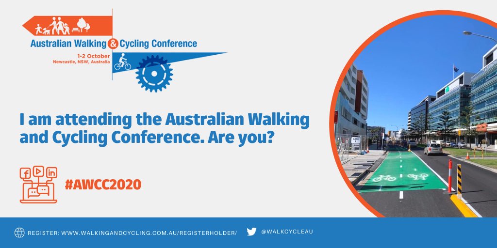 Looking forward to attending this online conference! Register now at eventbrite.com.au/e/2020-austral… #AWCC2020 #walking #cycling #physicalactivity