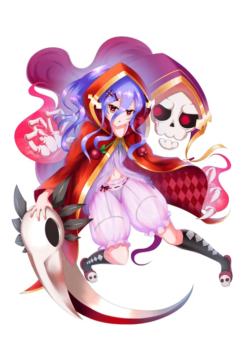 ライチちゃんの死神とお揃い衣装! #ふるふるイラコンフリー衣装  