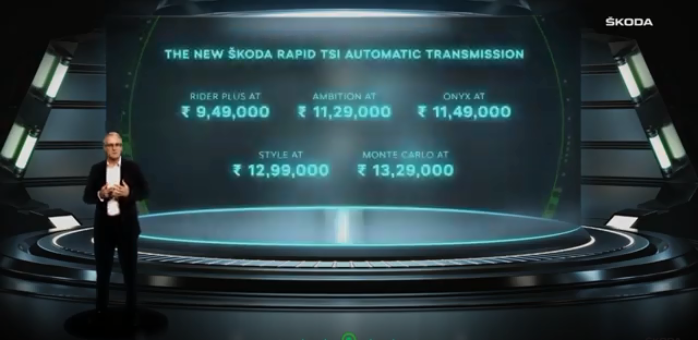 odmag's tweet photo. Prices for the Skoda #RapidAT start from Rs 9.49 lakh for the #RapidRiderPlus and go up to Rs 13.29 lakh for the top-spec Monte Carlo
#RapidTSI #SkodaIndia @SkodaIndia https://t.co/Xd7WjAXJTC