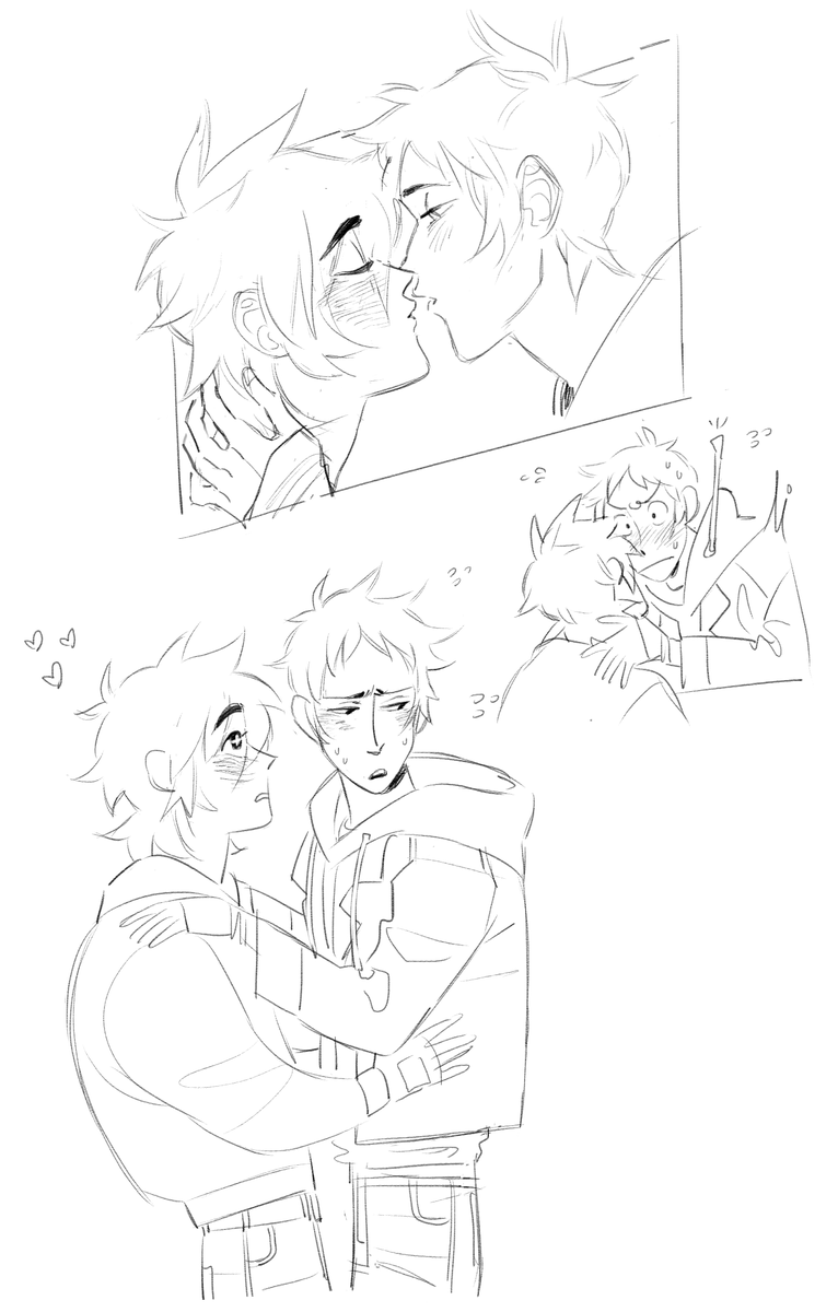 sorry to spam but these r cute... the first sketches of that comic which i drew i think back in 2018ish 