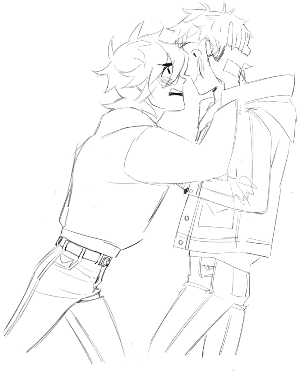 sorry to spam but these r cute... the first sketches of that comic which i drew i think back in 2018ish 