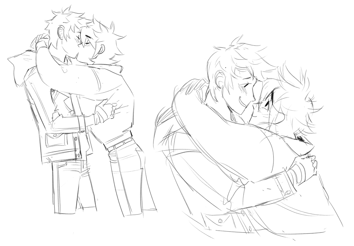 sorry to spam but these r cute... the first sketches of that comic which i drew i think back in 2018ish 