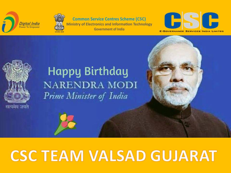 Yatinmpatel1's tweet photo. मान्य महोदय प्रधानमंत्री श्री नरेन्द्रमोदीजी को जन्मदिवस की खूब खूब बधाइयां।       वलसाड गुजरात सीएससी फैमेली तरफसे https://t.co/cNtO0yFZMw