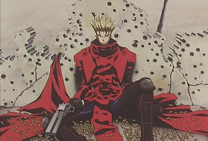 love and peace! my favorite pacifist, vash the stampede from trigun