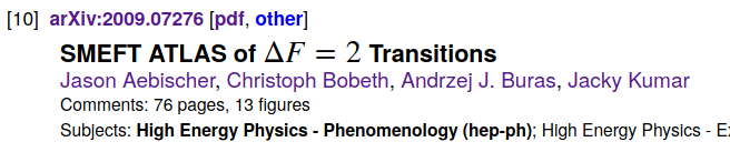 PKoppenburg's tweet photo. How many ATLAS members will click because it has ATLAS in the title? π
(And why didn't the authors call it a "SMEFT atlas"? π§) https://t.co/fU5XSlYqgq