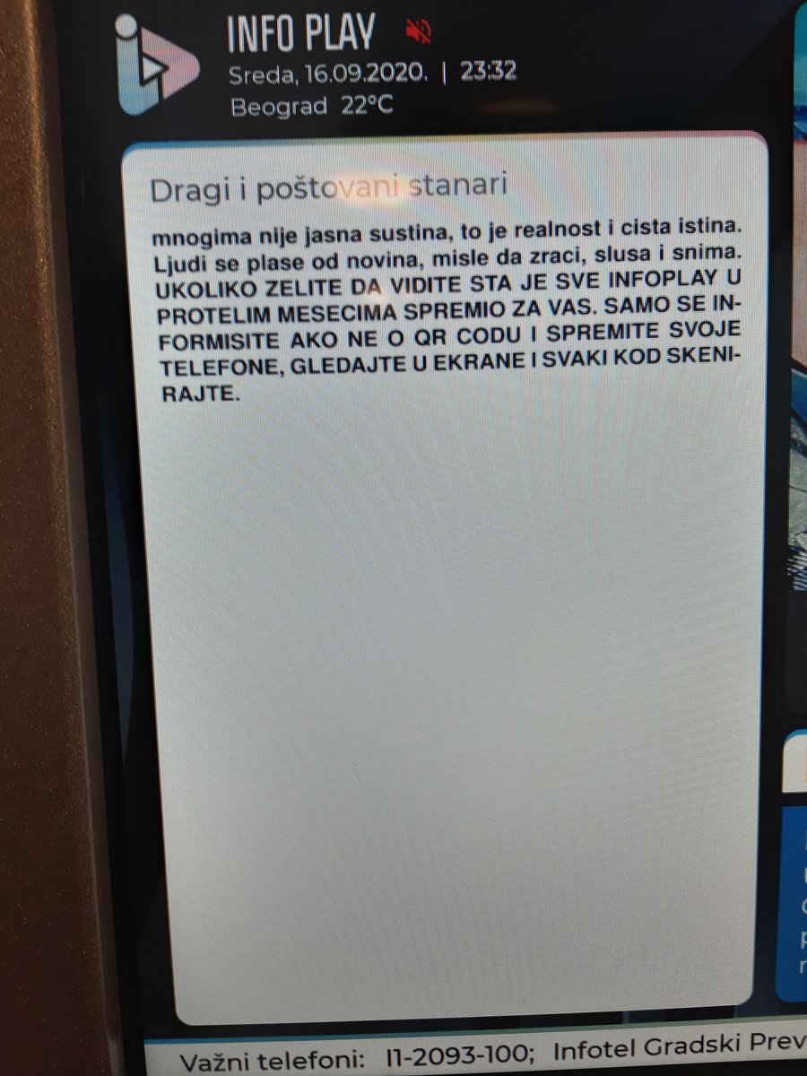 Ne znam ko je sinoć cirkao u InfoPlay-u,  al ovo je sjajno. GLEDAJTE U EKRANE