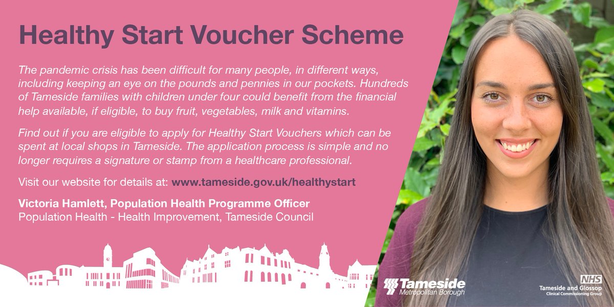 Tameside Integrated Care Partnership (@tameside_icp) on Twitter photo Healthy Start Vouchers are easy to apply for and can be spent at local shops to buy milk and fresh or frozen fruit & veg or can be exchanged for vitamins. Find out if you’re eligible and apply today.
tameside.gov.uk/Newsroom/Artic…
#HealthyStart <a href="/HomeStartHOST/">Home-Start HOST</a> <a href="/MatVoicesTG/">tamesidemvp</a> <a href="/tandgicft/">T&G Integrated Care</a> Healthy Start Vouchers are easy to apply for and can be spent at local shops to buy milk and fresh or frozen fruit & veg or can be exchanged for vitamins. Find out if you’re eligible and apply today.
tameside.gov.uk/Newsroom/Artic…
#HealthyStart <a href="/HomeStartHOST/">Home-Start HOST</a> <a href="/MatVoicesTG/">tamesidemvp</a> <a href="/tandgicft/">T&G Integrated Care</a>