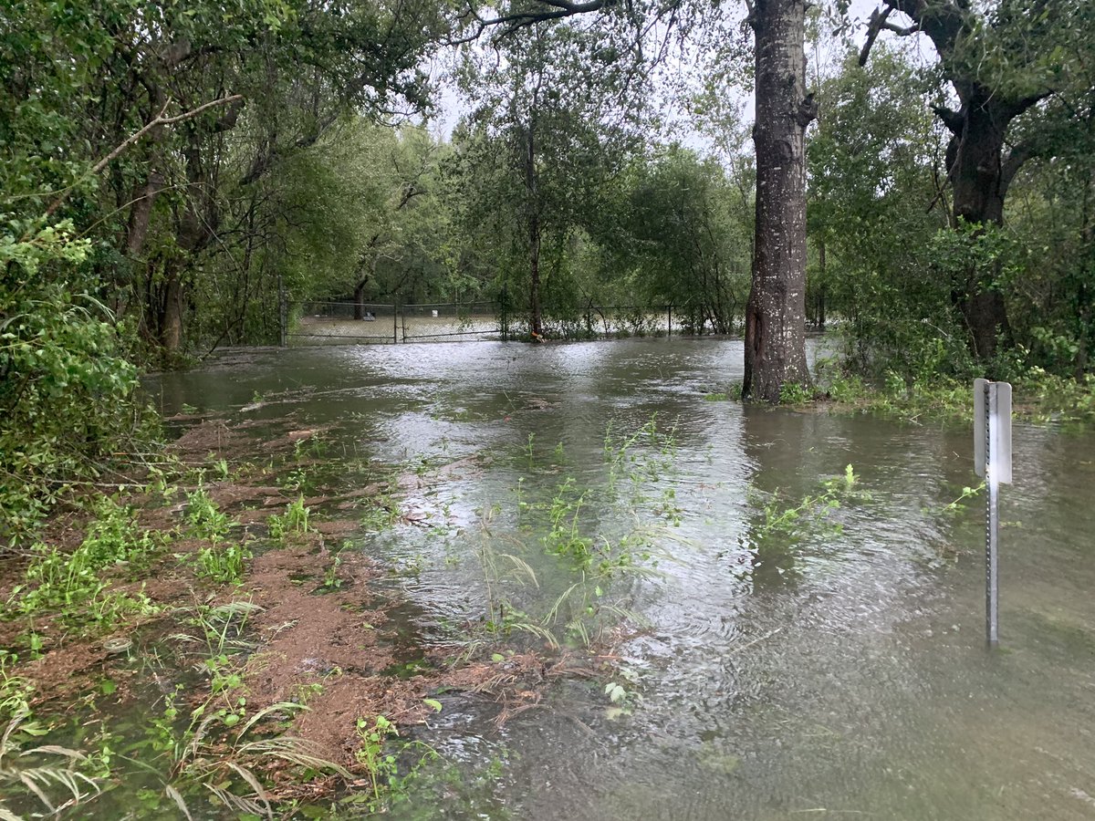 Flooding on my street from #HurricaneSally. Luckily it stayed out of the house!