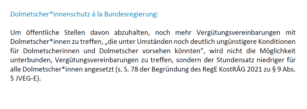 VVUeV's tweet image. Auch auf den zweiten Blick sind wir ziemlich irritiert: Das kann nicht das letzte Wort sein, @die_regierung @BMJV_Bund #JVEG #dolmetscher #xl8 #1nt #übersetzer 1/3
bmjv.de/SharedDocs/Ges…